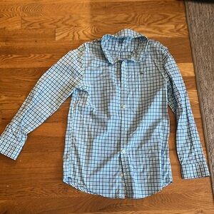 Like New Boys Vineyard Vines Blue Button Down Shirt Classic Gingham